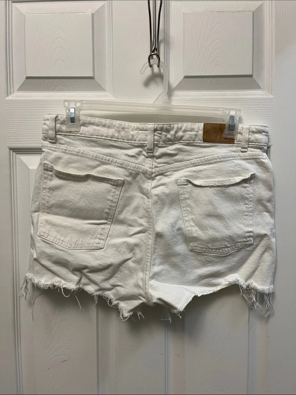 Zara white denim shorts